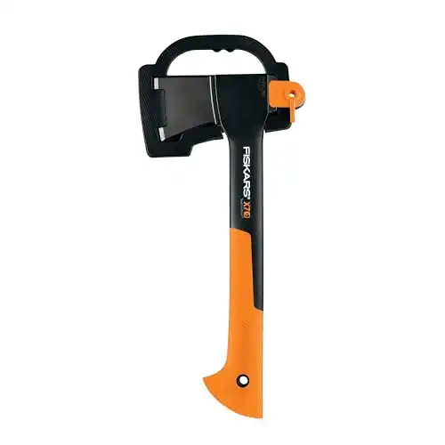 Fiskars X7 Hatchet Lightweight Wood Splitter for Small to Medium Size Kindling with Proprietary Blade and Shock-Absorbing FiberComp Handle, Lawn and Garden Tool, 14 inch, 1.5 pounds