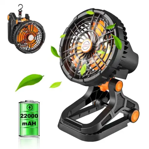 Rovtop High Velocity Floor Fan, 3500 CFM Battery Operated Fan