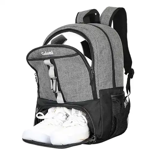 Goloni | Youth Basketball Soccer Backpack Bag - Soccer Backpack & Bags for Basketball, Volleyball & Football Sports, Includes Separate Cleat Shoe and Ball Compartment