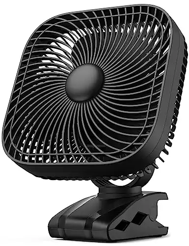 SLENPET 20000mAh Battery Powered Fan, Rechargeable Portable Fan, Camping Fan with 200 Working Hours, USB Port Power Supply, 3 Speeds Timer Off 350 Rotation Quiet Desk Fan for Travel, Bedroom, Office