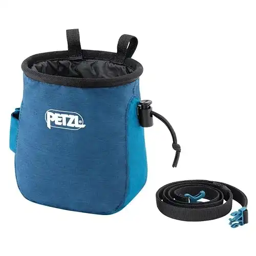 PETZL SAKA Chalk Bag - Ergonomic Chalk Bag for Gym, Sport, and Trad Climbing