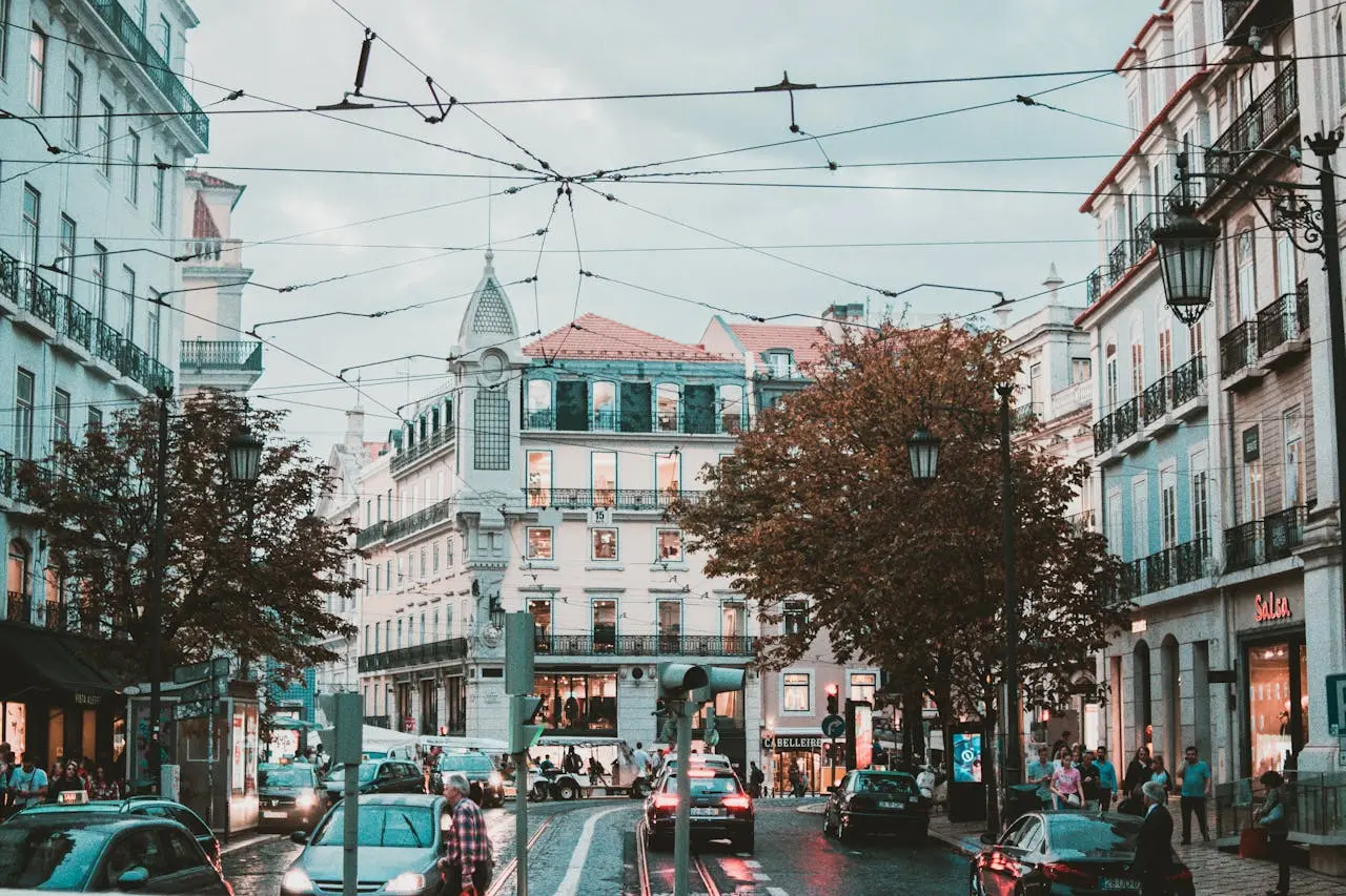 Vehicles Near Lisbon Buildings