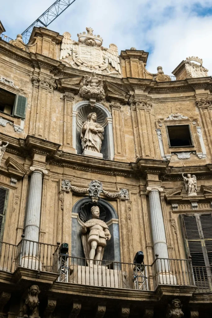 Baroque Architecture at Quattro Canti in Palermo