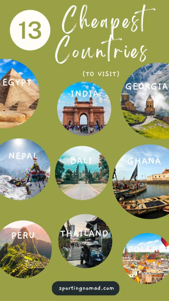 13 cheapest countries to visit pinterest pin